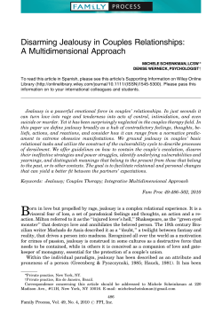 Disarming Jealousy in Couples Relationships: A
