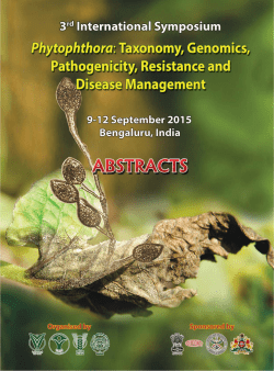 3rd International Symposium &ndash; Phytophthora: Taxonomy