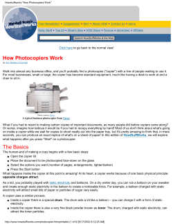 Howstuffworks "How Photocopiers Work"