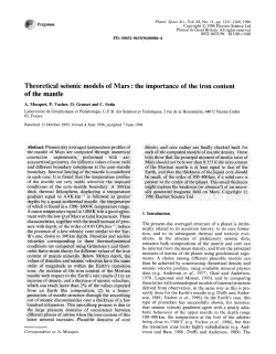 Theoretical seismic models of Mars : the