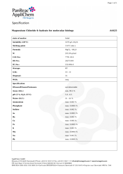 Magnesium Chloride 6- hydrate for molecular biology A4425