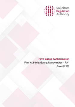 guidance (PDF 7 pages, 230K) - Solicitors Regulation Authority
