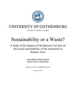 Sustainability or a Waste?
