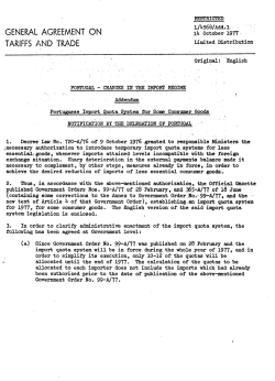 GENERAL AGREEMENT ON Tltt<&pound;fr%rr TARIFFS AND TRADE