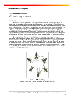 West: The Deformed Frogs of California