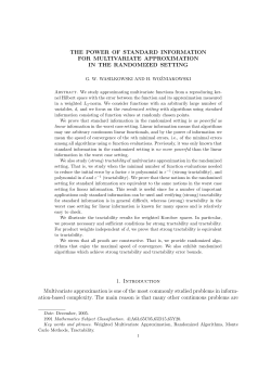 The Power of Standard Information forMultivariate Approximation in