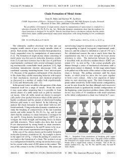 Chain Formation of Metal Atoms