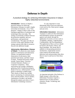 Defense in Depth - Citadel Information Group