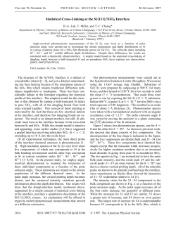 Statistical Cross-Linking at the Si(111)/SiO2 Interface