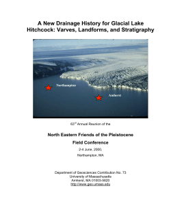 A New Drainage History for Glacial Lake Hitchcock: Varves