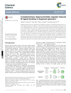Complementary oligonucleotides regulate induced fit ligand binding