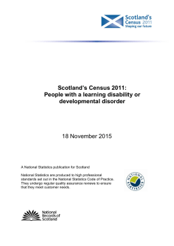 People with a Learning Disability or Developmental Disorder