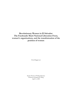 Revolutionary Women in El Salvador: The
