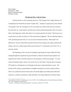 Shawn Baker December 6, 2008 Recent American History Professor