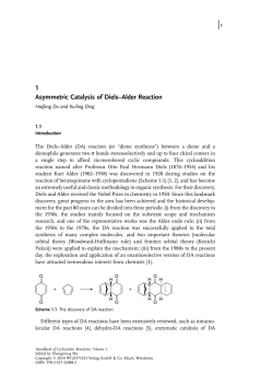 1 Asymmetric Catalysis of Diels&ndash;Alder Reaction - Wiley-VCH