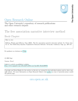 Open Research Online The free association narrative interview