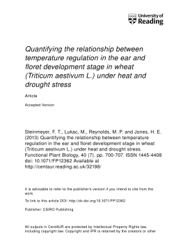 Quantifying the relationship between temperature regulation in the