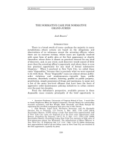THE NORMATIVE CASE FOR NORMATIVE GRAND JURIES
