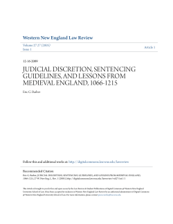 judicial discretion, sentencing guidelines, and lessons from