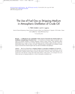 The Use of Fuel Gas as Stripping Medium in Atmospheric Distillation