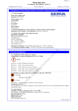 Material Safety Datasheet - SERVA Electrophoresis GmbH
