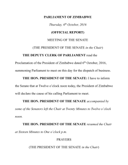 the president of the senate