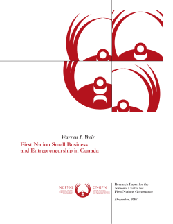 First Nation Small Business And Entrepreneurship In Canada
