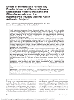 Effects of Mometasone Furoate Dry Powder Inhaler