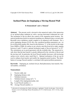 Inclined Plane Jet Impinging a Moving Heated Wall