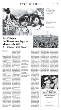 For Chinese, the Tiananmen Square Massacre Is Still