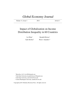 Impact of Globalization on Income Distribution Inequality in