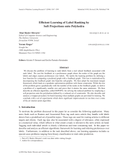 Efficient Learning of Label Ranking by Soft Projections onto Polyhedra