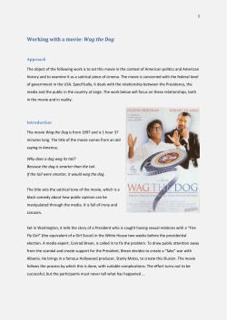 Working with a movie: Wag the Dog - Access to English Social Studies