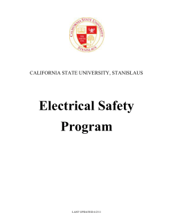 Electrical Safety Program - California State University Stanislaus