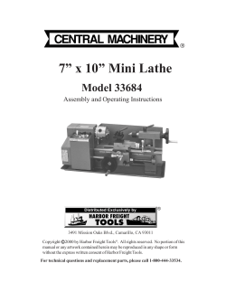 7&rdquo; x 10&rdquo; Mini Lathe