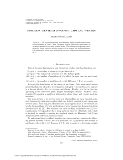 Partition Identities Involving Gaps and Weights