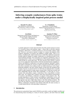 Inferring synaptic conductances from spike trains