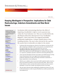 Keeping Marblegate in Perspective: Implications for Debt