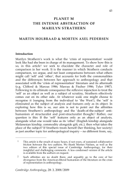 planet m the intense abstraction of marilyn strathern
