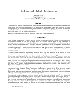Environmentally Friendly Interferometry