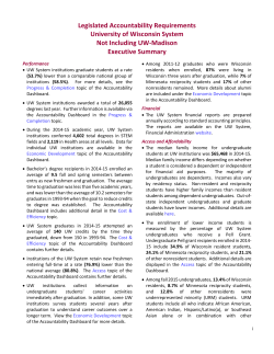 UW System Act 32 Executive Summary (excluding UW