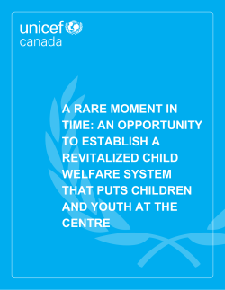 Brief submitted by UNICEF Canada to the Standing Committee on