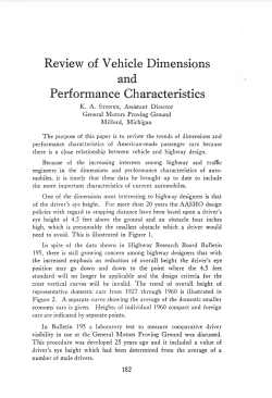 Review of Vehicle Dimensions and Performance - Purdue e-Pubs