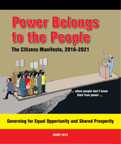 The Citizens Manifesto, 2016-2021