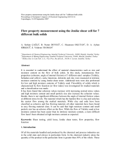 Flow property measurement using the Jenike shear cell for 7