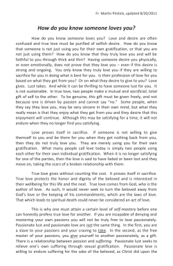 How do you know someone loves you?