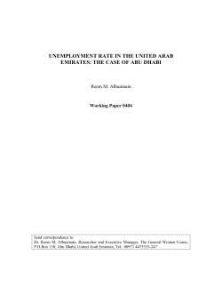unemployment rate in the united arab emirates: the case of abu dhabi