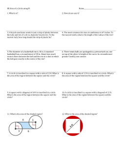 8E Area of a Circle using Pi