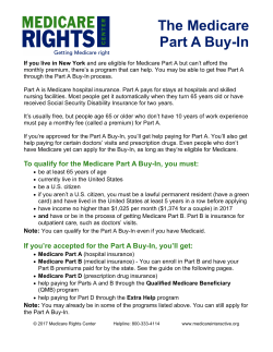 The Medicare Part A Buy-In