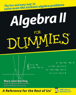 by Mary Jane Sterling Algebra II